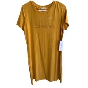Calvin Klein Logo  T-Shirt Dress size Medium